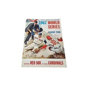 1967 World Series Program & Scorecard UNSCORED Boston Red Sox St Louis Cardinals